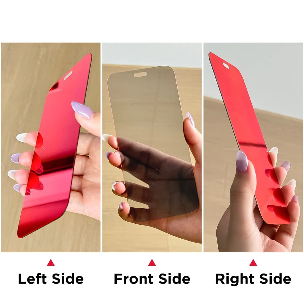 Hot Sale Red Privacy Screen Protector Tempered Glass Screen Protector 9H Anti-Spy Full Coverage for iPhone 18 17 16 15 14 ProMax