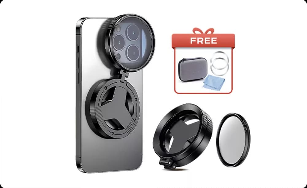 2‑in‑1 Magnetic CPL & Star Filter Lens