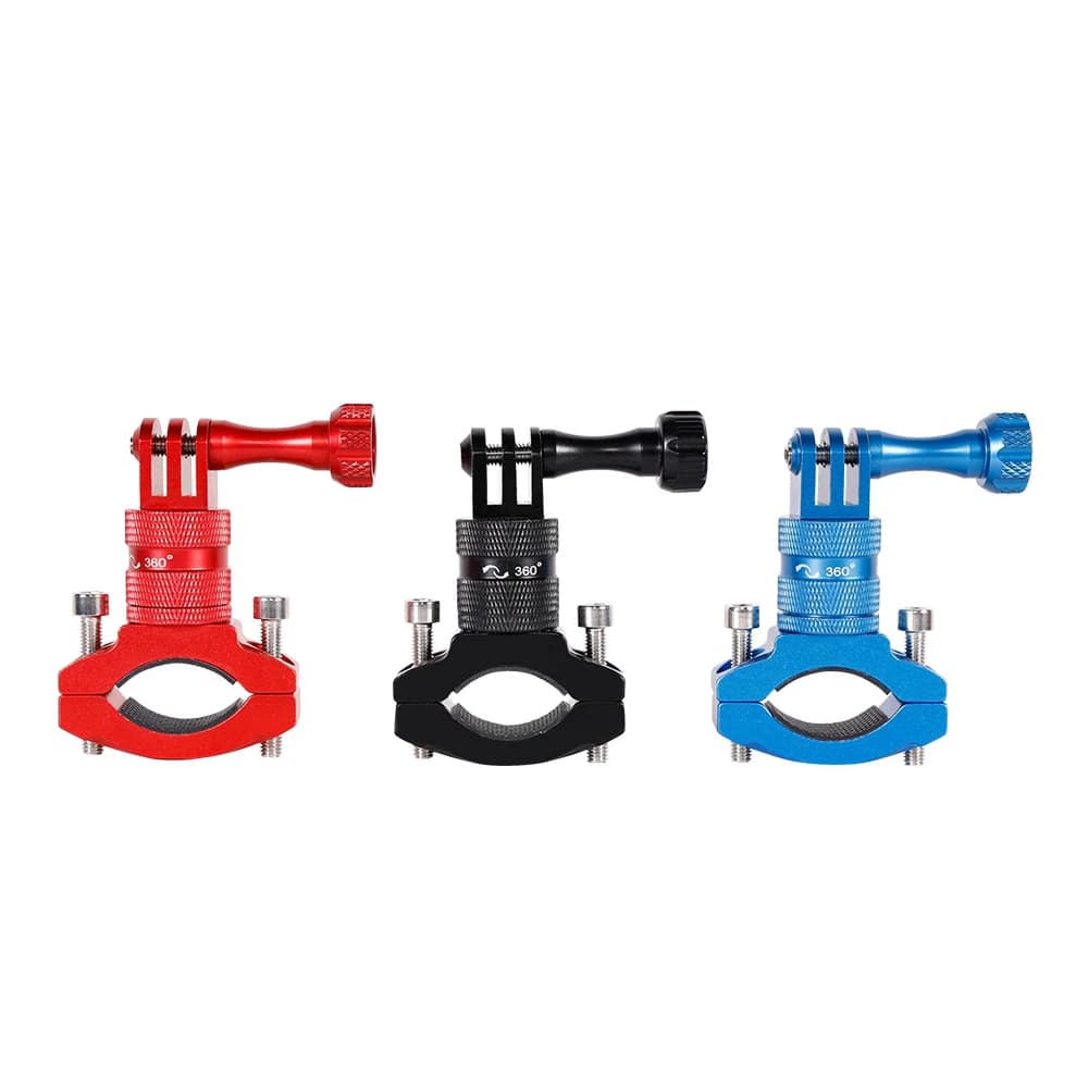 Kaliou G182 High Quality Durable Aluminum Alloy Bike Handlebar Mount for Camera with 360 Degree Rotation Clip