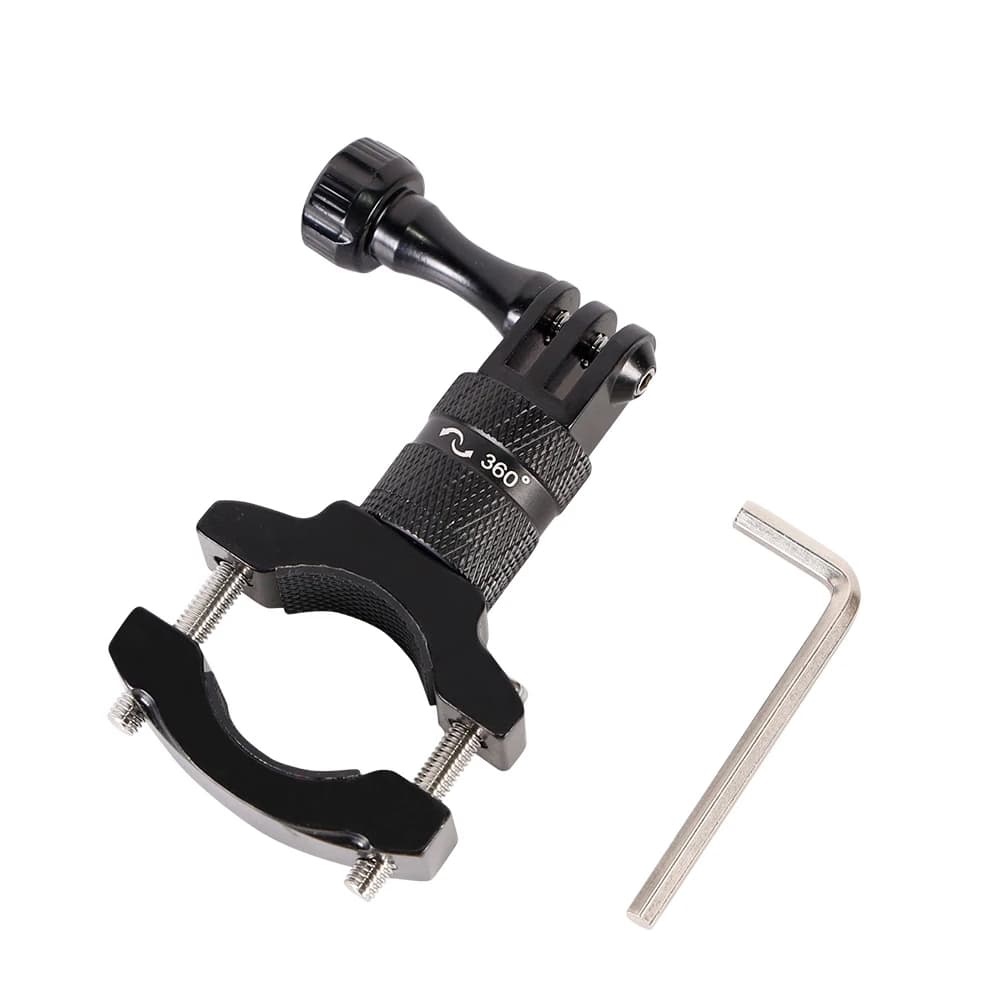 Kaliou G182 High Quality Durable Aluminum Alloy Bike Handlebar Mount for Camera with 360 Degree Rotation Clip